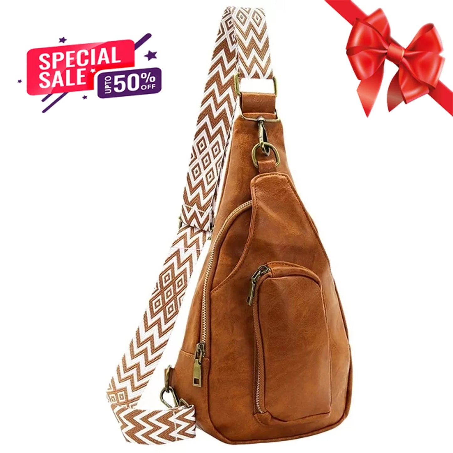 YOMYM Small Sling Bag for Women Leather Crossbody Bag Fanny Packs Chest