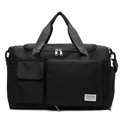 YOMYM Travel Duffel Tote Bag with Dry Wet Separation Pocket, Weekender Bag for Women and Men，Waterproof Bag with Shoe Compartment