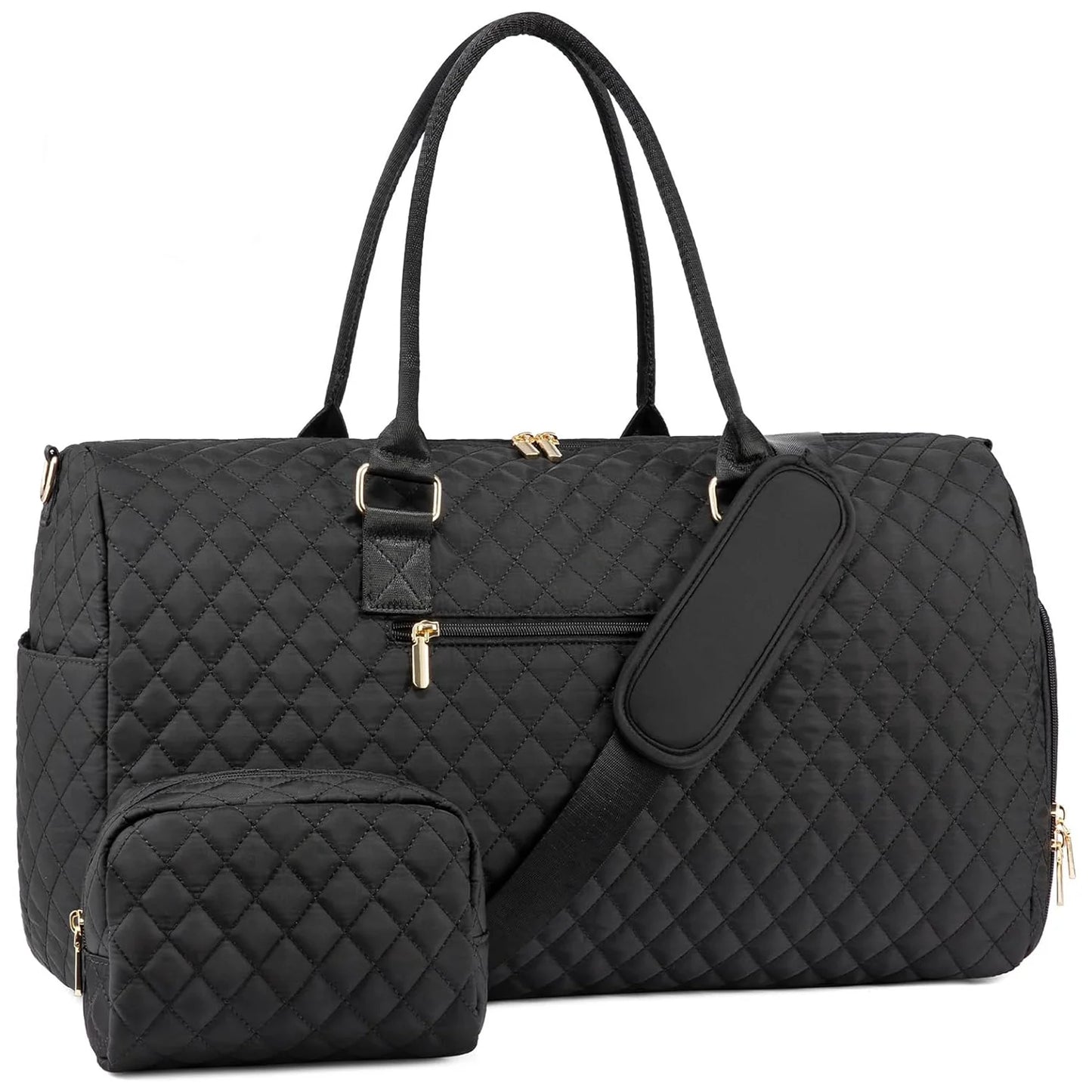 YOMYM Travel Duffle Bag Weekender Bag for Women with Toiletry Bag Carry on Overnight Bag with Shoe Compartment