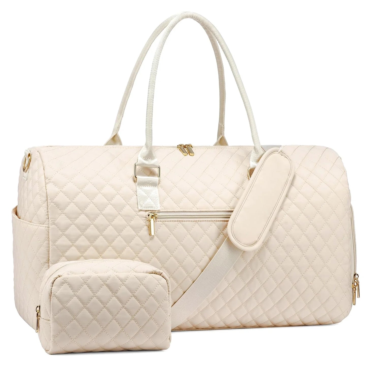 YOMYM Travel Duffle Bag for Women with Toiletry Bag Overnight Bag with Shoe Compartment Mommy Hospital Bags for Labor and Delivery