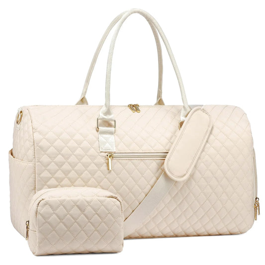 YOMYM Travel Duffle Bag for Women with Toiletry Bag Overnight Bag with Shoe Compartment Mommy Hospital Bags for Labor and Delivery