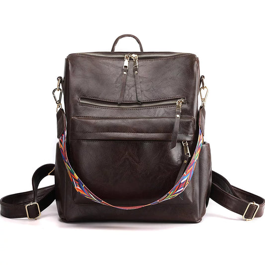 YOMYM Women Backpack Purse Fashion Travel Bag Multipurpose Designer Handbag Ladies Satchel PU Leather Shoulder Bags