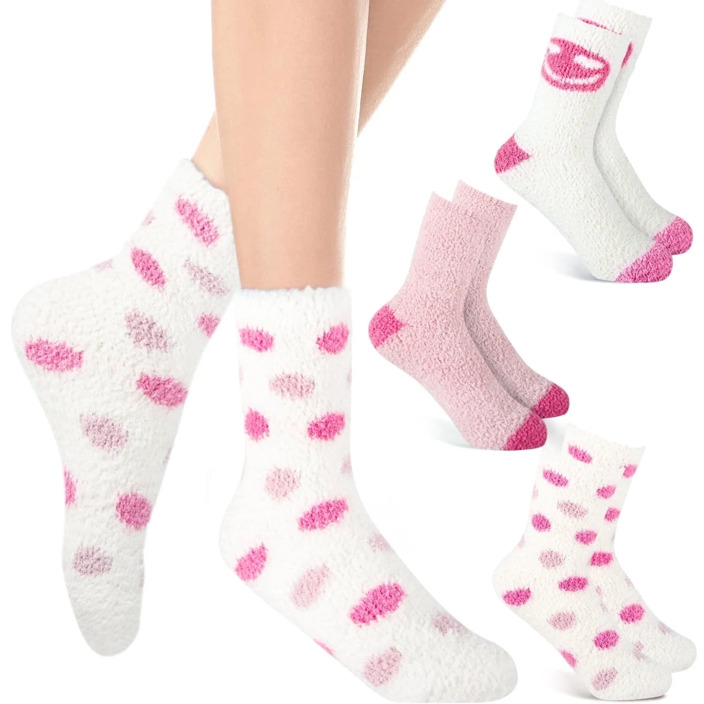 YOMYM Women Fuzzy Socks Fluffy Winter Cabin Slipper Warm Comfy Socks for Girl