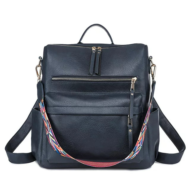 YOMYM Women's Fashion Backpack Purses Multipurpose Design Handbags and Shoulder Bag Leather Women Backpack Travel Bag
