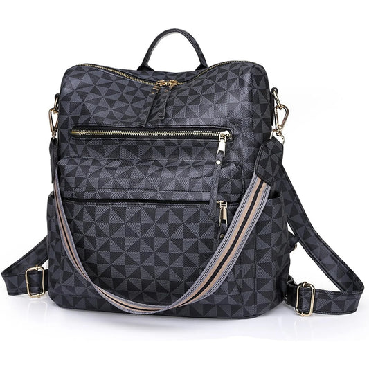 YOMYM Womens Backpack Purse Leather Travel Fashion Convertible Large Ladies College Shoulder Bag