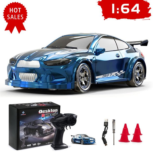 ZOGYMOZ 1:64 Scale RC Drift Car, 2.4GHz Mini 4WD High Speed Remote Control Cars,Toys for boys, Blue