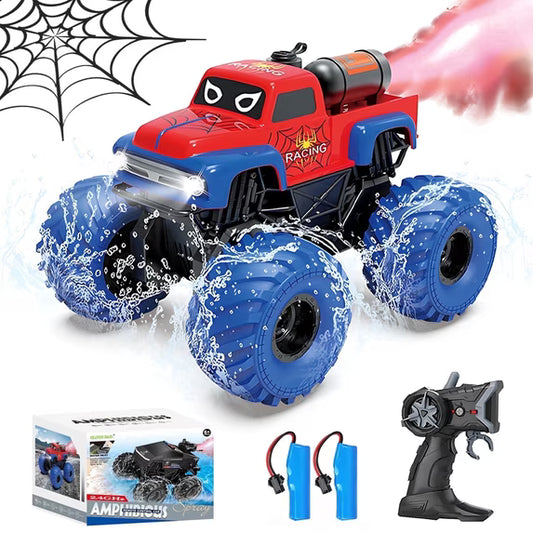 ZOGYMOZ 1:16 Waterproof Rc Car, Amphibious Remote Control Car, 4WD All Terrain Off-Road Monster Truck Toy for Kids Gifts Presents