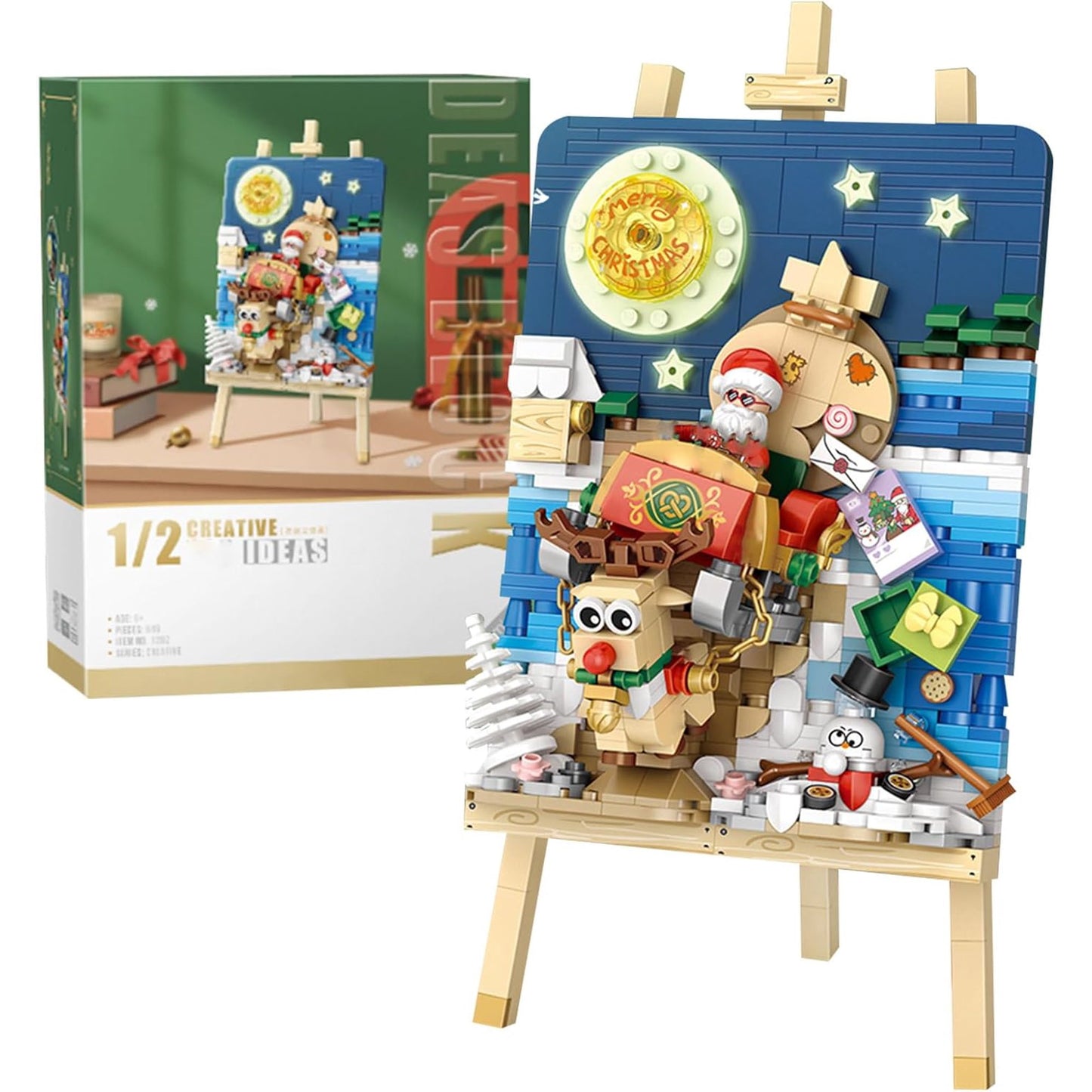 ZOGYMOZ Building Toys Set, 646 Pcs Mini Building Blocks for Adults and Teens, 3D DIY Model Toy (Sleigh Car)
