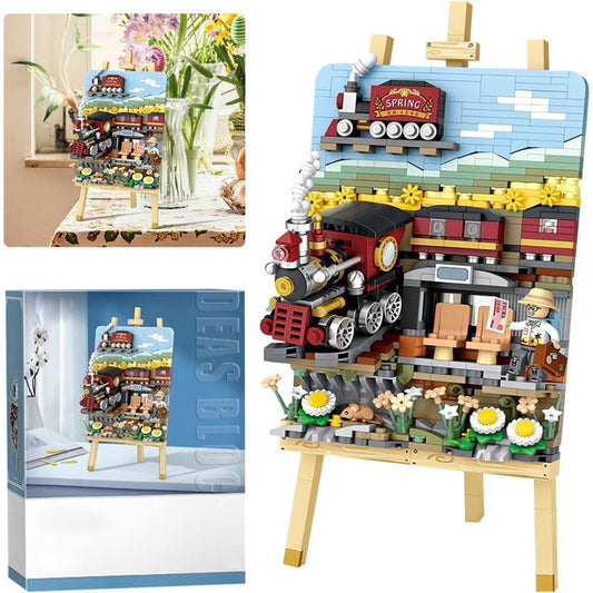 ZOGYMOZ Building Toys Set, 758 Pcs Mini Building Blocks for Adults and Teens, 3D DIY Model Toy (Spring Train)