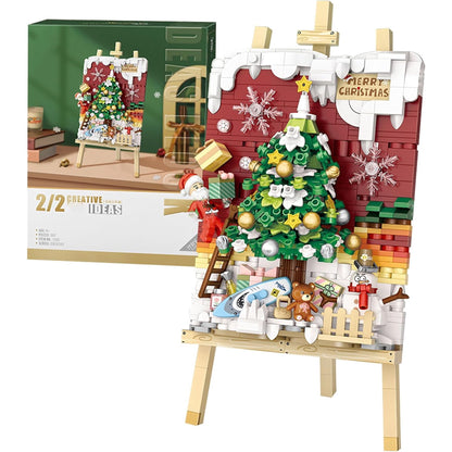 ZOGYMOZ Mini Building Blocks Christmas 3D Painting Model Set, 667 Pcs Building Toys Set for Adults and Teens (Christmas Tree)