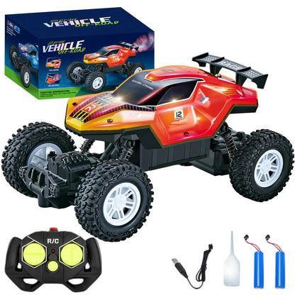 ZOGYMOZ Remote Control Car, 1:18 Scale Rc Cars, 2.4 GHz All-Terrain RC Truck, 25KM/H Off-Road Vehicle with 2 Rechargeable Battery