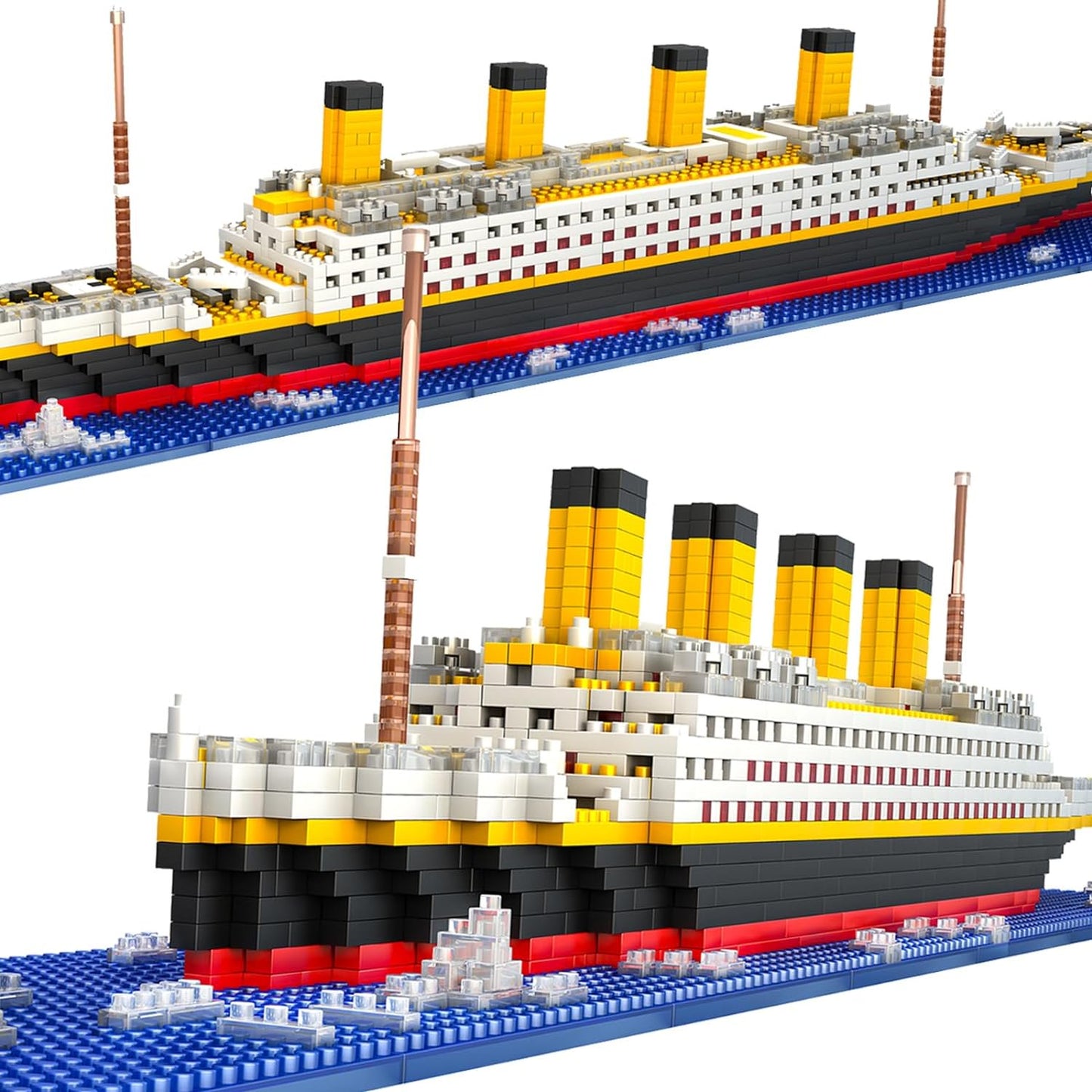 ZOGYMOZ Titanic Micro Mini Building Blocks Set, 1912Pcs Ship Model Building Bricks, 3D Puzzle Sets DIY Educational Toys Gift for Adults and Kids