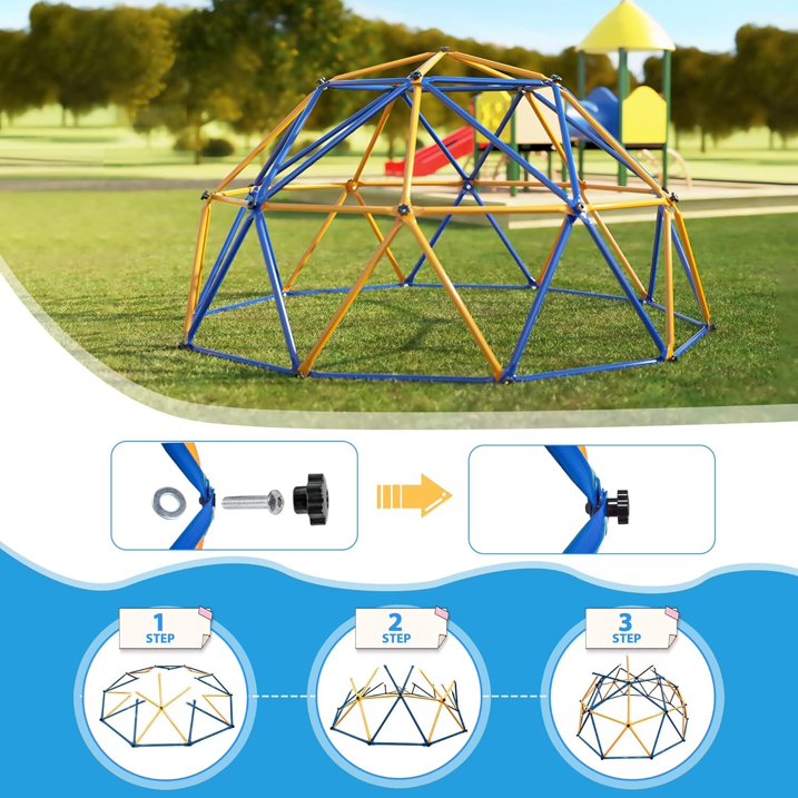 ZOGYMOZ Climbing Dome for Kids 8-12, 10 FT Outdoor Jungle Gym for Kids Ages 4-8, Climbing Toys Play Equipment Backyard, Durable Play Structure 500 Lbs. Capacity