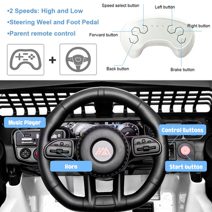 Spoway Ride on Truck Car for Kid,12v Kids Ride On Truck 2.4g W/Remote Control,Electric Car For Kids