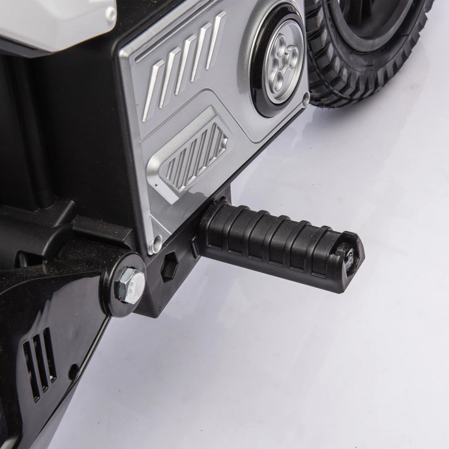 Cheelom 24V Motorcycle,Kids Ride On Electric Toy Motocross Motorcycle,200W High Speed Hub Motor,Rear Wheel Shock Absorber LED Bluetooth Music 3-9Speeds Black
