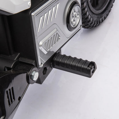 Cheelom 24V Motorcycle,Kids Ride On Electric Toy Motocross Motorcycle,200W High Speed Hub Motor,Rear Wheel Shock Absorber LED Bluetooth Music 3-9Speeds Black