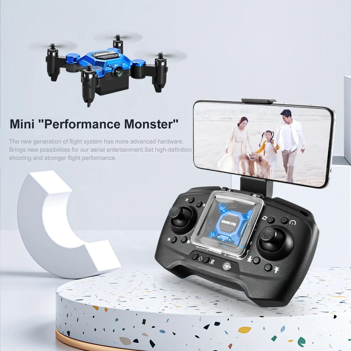 HNH RC Foldable Drone with 4K HD Camera for Kids and Adults, Beginners Portable Pocket Quadcopterwith 3D Flip,2.5 in Width