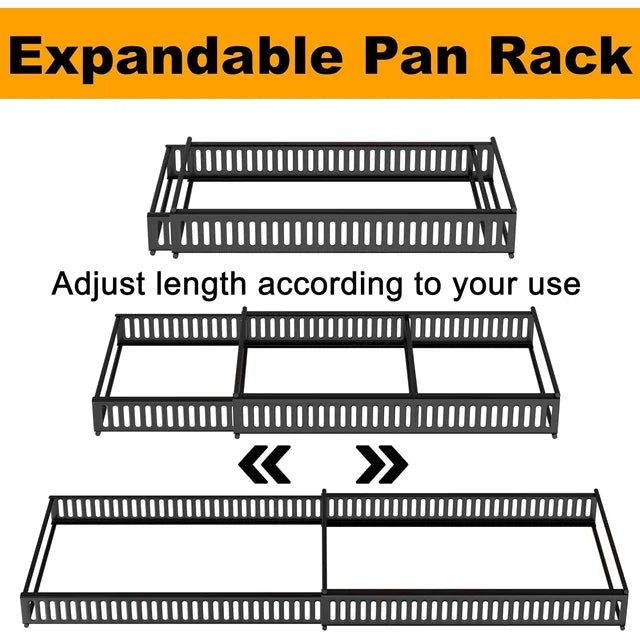 Werseon Expandable Pot Lid Organizer, Adjustable Pot Lid Holders for Cabinet, Pots and Pans Lid Rack,