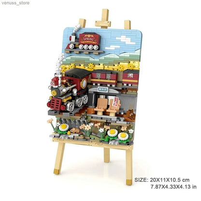 ZOGYMOZ Building Toys Set, 758 Pcs Mini Building Blocks for Adults and Teens, 3D DIY Model Toy (Spring Train)