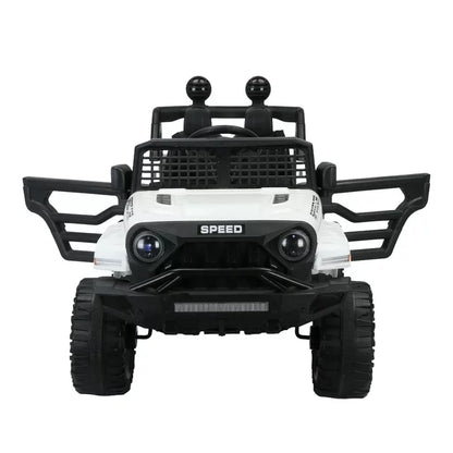 WUBEN 12V Kids Ride on Truck Battery Powered Ride on Toy Car with Remote,Spring Suspension White
