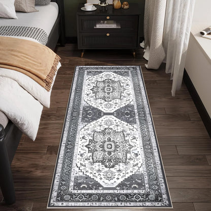 TECHVIDA Kitchen Rugs 3 Piece Set,Kitchen Mats for Floor Non-Slip Machine Washable, Boho Farmhouse Hallway Doormat for Holiday