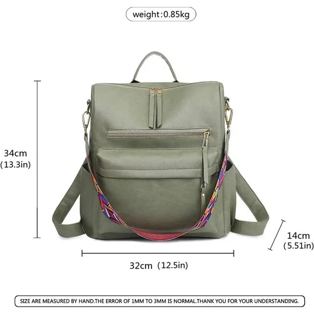 Fashion Backpack Purses for Women, College Backpacks Convertible Shoulder Satchel Handbags Travel Backpack, Multipurpose Zip Multiple Pockets Anti-Theft Waterproof Lightweight 12.6x 5.5x 13.4 inches