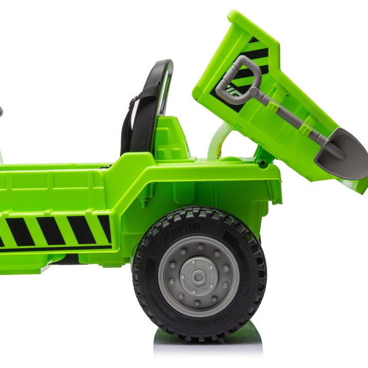 HNH 12V Ride on Toys,Kids Ride on Dump Truck with Extra Shovel,Electric Dump Bed,Music, Lights, Ideal Gift for Children