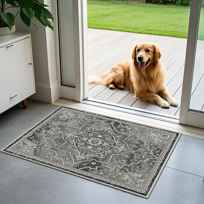 TECHVIDA Kitchen Rugs 3 Piece Set,Kitchen Mats for Floor,Non-Slip Machine Washable, Boho Farmhouse Hallway Doormat for Holiday