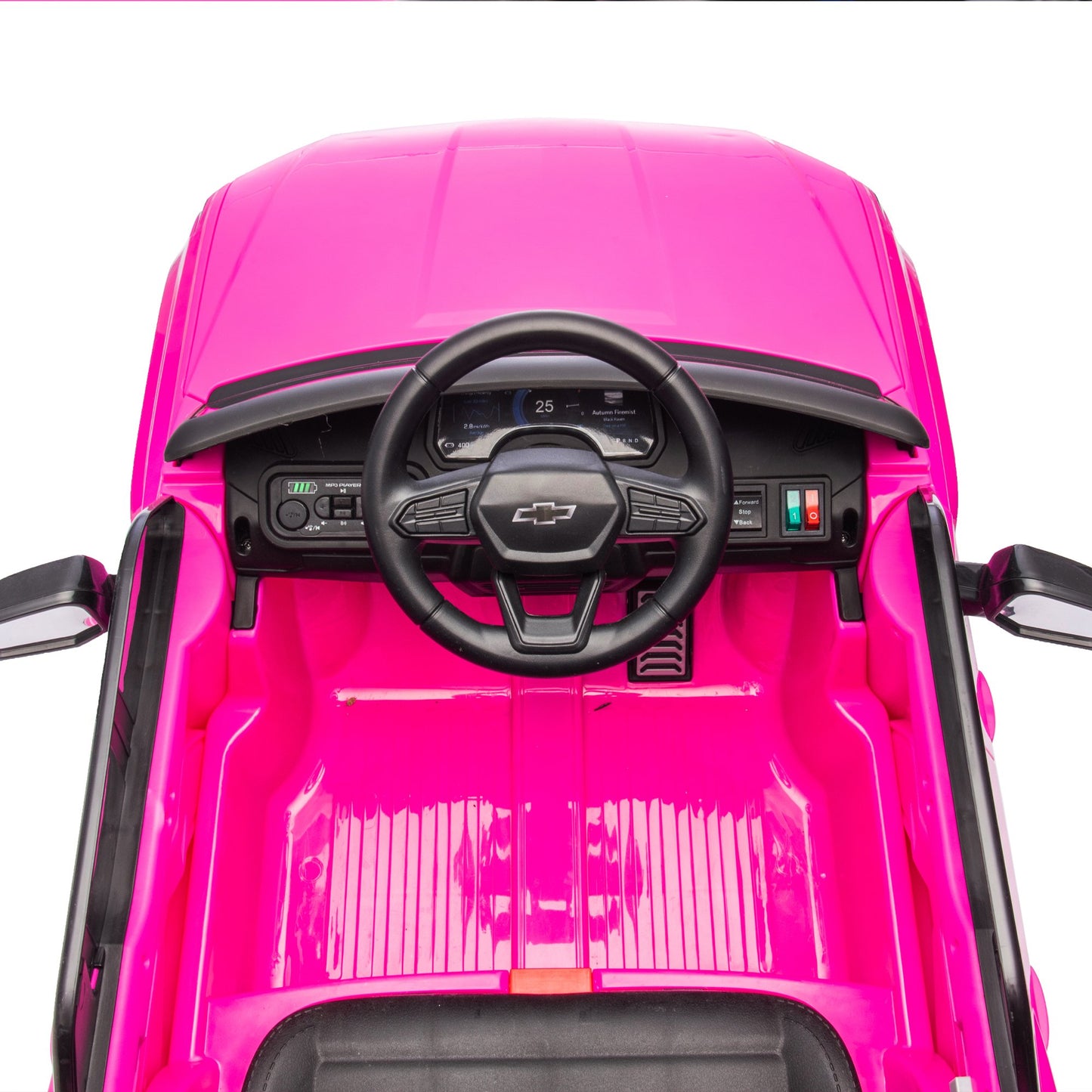 Licensed Chevrolet Silverado 12V Ride on Car, Kids Truck with Parents Control, LED Lights, Bluetooth, Music, USB, Aged 2-6 Years,Pink