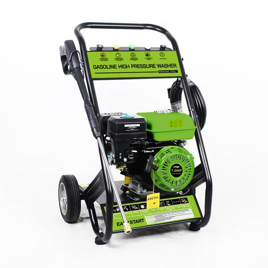 Cheelom Pressure Washer Gas Powered 110V 2600PSI 4.8kW High Pressure Washer with 5 Nozzle, Soap Tank, Spray Gun，Green