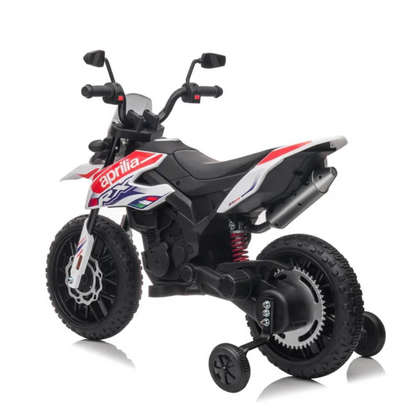12V Aprilia Motorcycle for Kids,Electric Ride on Motorbike for Toddlers,RX125 Motorcycle Bike for 3+ Years Old