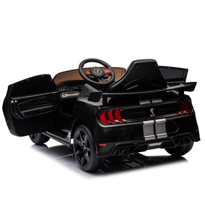 HNH 12V Electric Ride on Car for Kids - Licensed Ford Mustang Shelby GT500 12V 7AH Battery Powered Kids Car with Remote Control for Boys Girls Gift