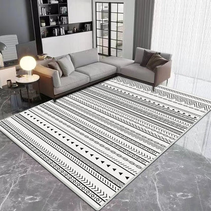 FoxHouse Area Rug Living Room,6x9 Large Soft Machine Washable Boho Moroccan Farmhouse Neutral Stain Resistant Indoor Floor Carpet for Bedroom Dorm - Grey