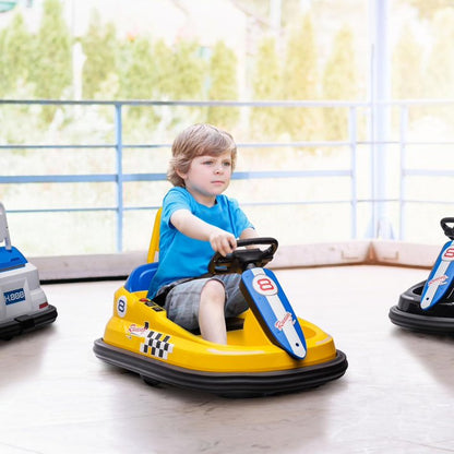 HNH 6V Bumper Car for Toddlers with Remote Control, Ride on Electric Go Kart for Kids, Electric Ride on Toys for Kids, Music Play, Lights