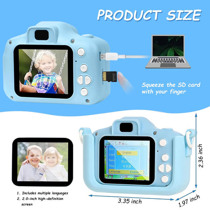 Unicorn Kids Camera with selfie for 3-12 Years Old Toddlers 48MP 1080HD with 64GB SD Card Christmas & Birthday Gift Digital Camera for Girls, Boys, Children Portable Camera Gift