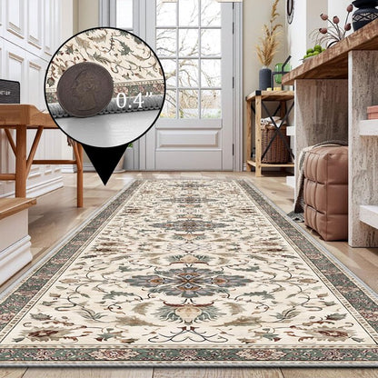 TECHVIDA 2'x8' Hallway Runner Rug Boho,Non Slip Machine Washable Rugs for Hallway Kitchen,Yellowish Brown