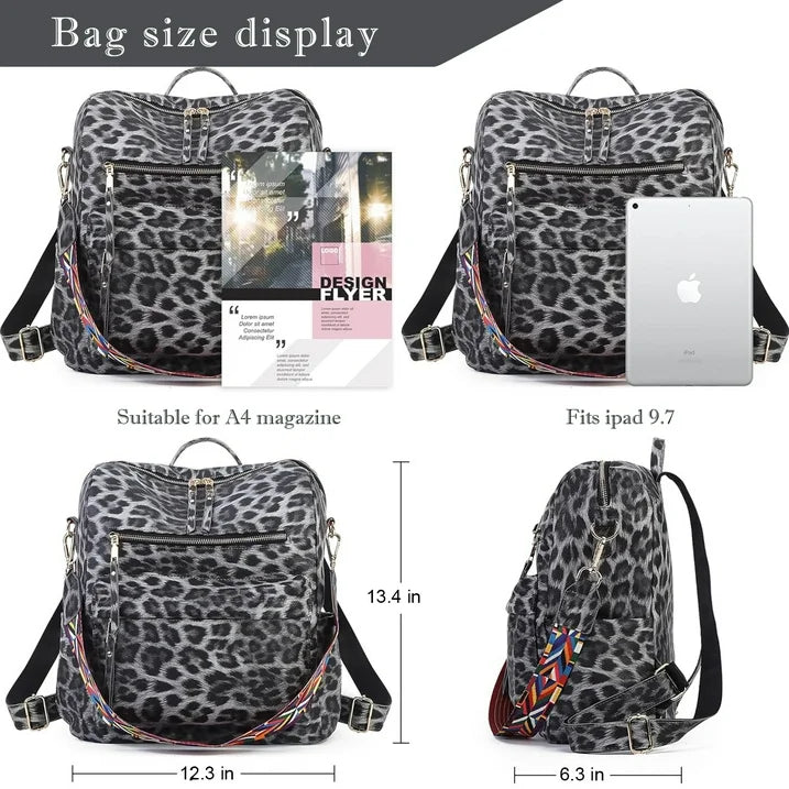 YOMYM Leather Backpack Purse for Women Fashion Multipurpose Design Satchel Handbags Shoulder Bag Travel bag