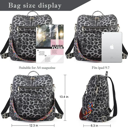 YOMYM Leather Backpack Purse for Women Fashion Multipurpose Design Satchel Handbags Shoulder Bag Travel bag