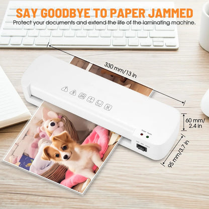 Lakecy Laminator 6 in 1 13 inch A4 Thermal Laminating Machine, Give 15 Pcs Pouches and Paper Trimmer