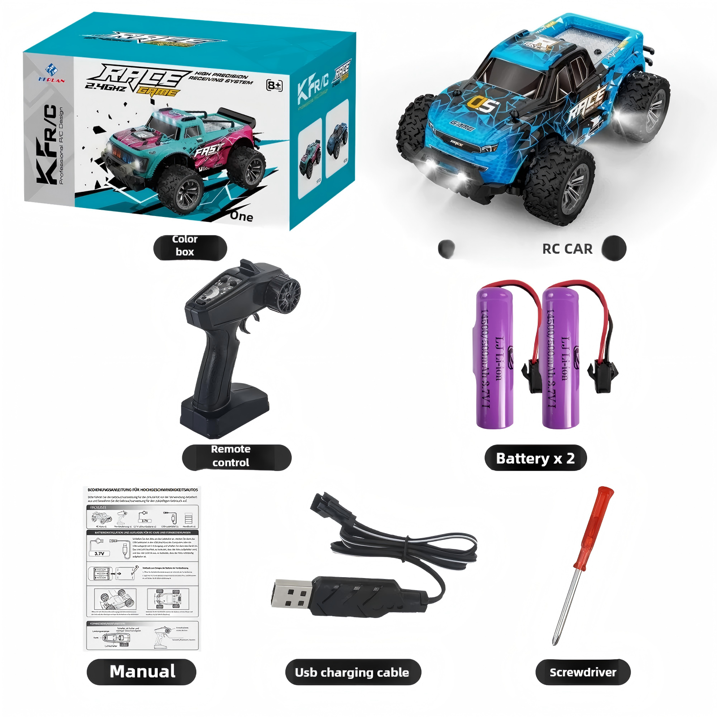 ZOGYMOZ 1:20 Scale Remote Control Car - High Speed 20KM/H RC Monster Truck, 2.4GHz Off-Road Racing Toy, 2WD All-Terrain Vehicle for Kids Boys