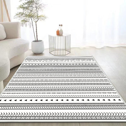 FoxHouse Area Rug Living Room,6x9 Large Soft Machine Washable Boho Moroccan Farmhouse Neutral Stain Resistant Indoor Floor Carpet for Bedroom Dorm - Grey