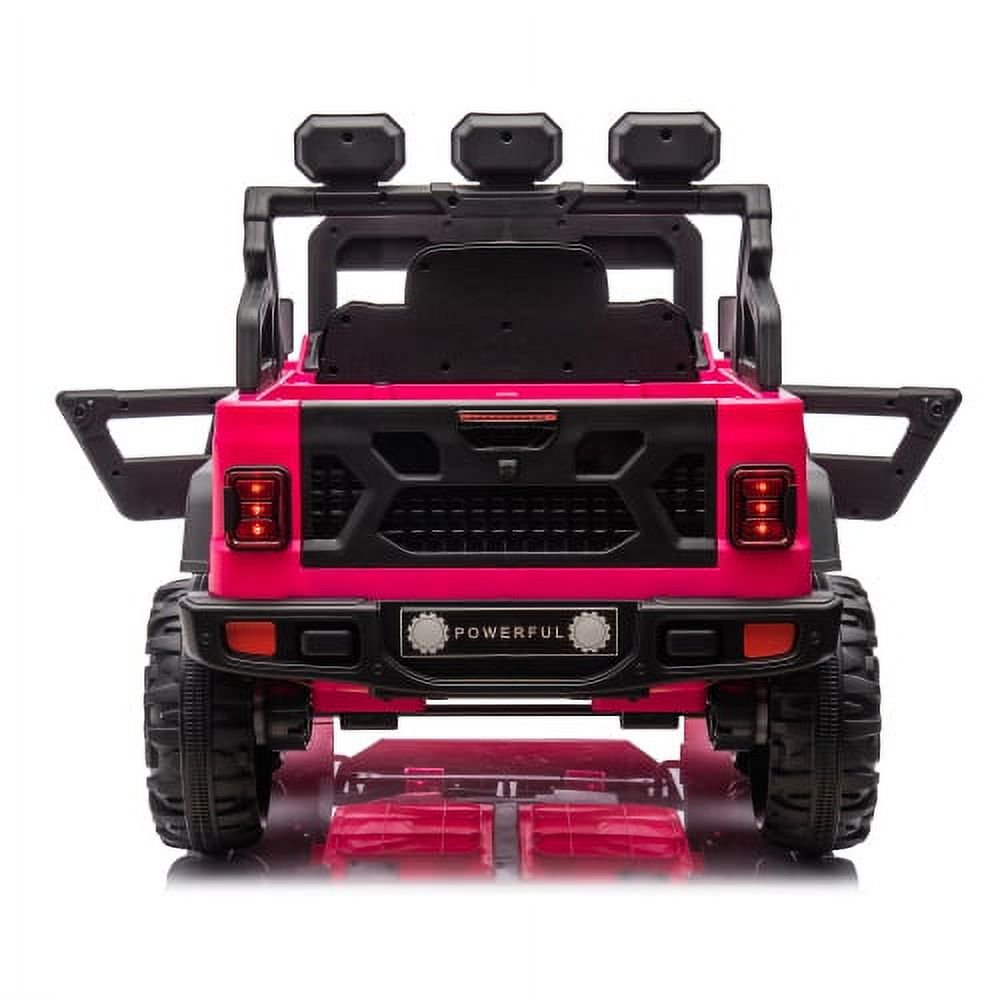 24V Ride on Large PickUp Truck Car for Kids,Ride On 4WD Toys with Remote Control,Pink,3-8 years old