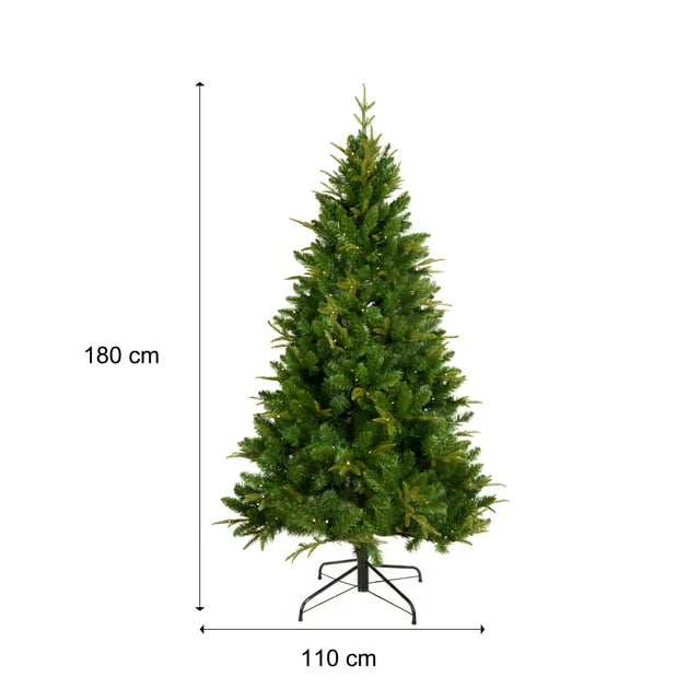 Cheelom 6ft Artificial Green Christmas Tree with 260 Led Lights Pvc Outdoor Christmas Decoration Christmas Gift Xmas Decorations Clearance Sale