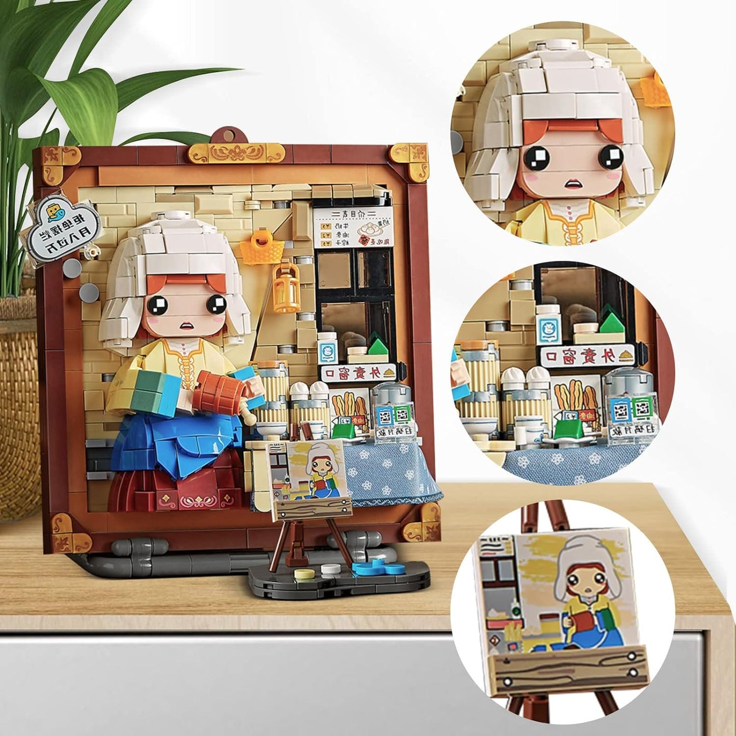 Mini Blocks, 787 PCS Kids Building Toys DIY Painting Model Set, STEM Building Block Kits for Adults Kid (Milkmaid)