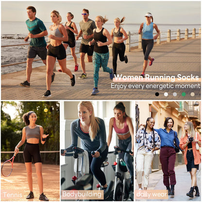 YOMYM 6 Pairs Women’s Athletic Ankle Socks, Breathable Mesh Low‑Cut Running Socks, Moisture‑Wicking Durable Short Sports Socks for Gym Walking Training