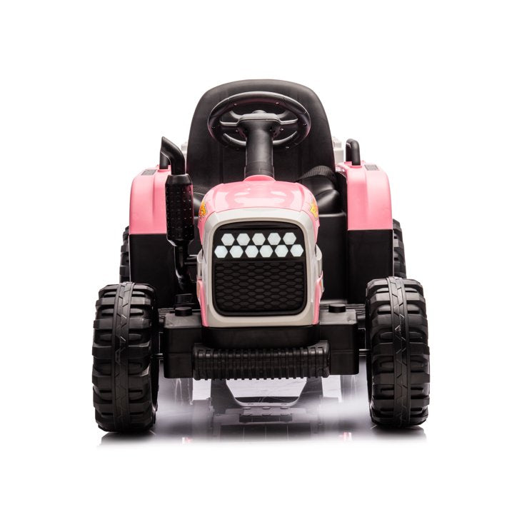 HNH 24V Ride on Toy,Kids Ride On Tractor with Trailer & Remote,Electric Car Toy with Bluetooth