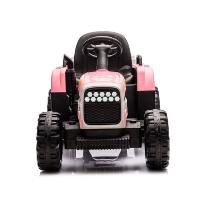 HNH 24V Ride on Toy,Kids Ride On Tractor with Trailer & Remote,Electric Car Toy with Bluetooth