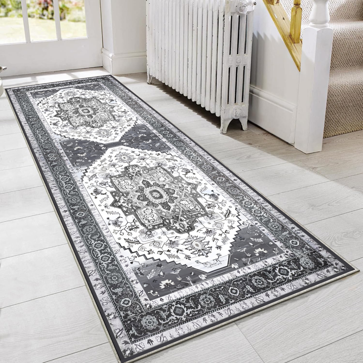 TECHVIDA Kitchen Rugs 3 Piece Set,Kitchen Mats for Floor Non-Slip Machine Washable, Boho Farmhouse Hallway Doormat for Holiday