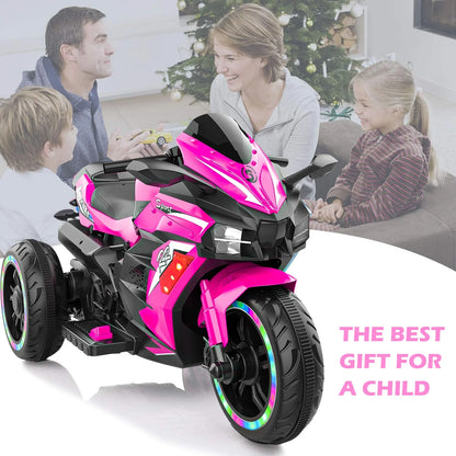 Techvida 12V Kids Motorcycle Children Electric Motorcycle 3 Wheels Motorcycle with Bluetooth