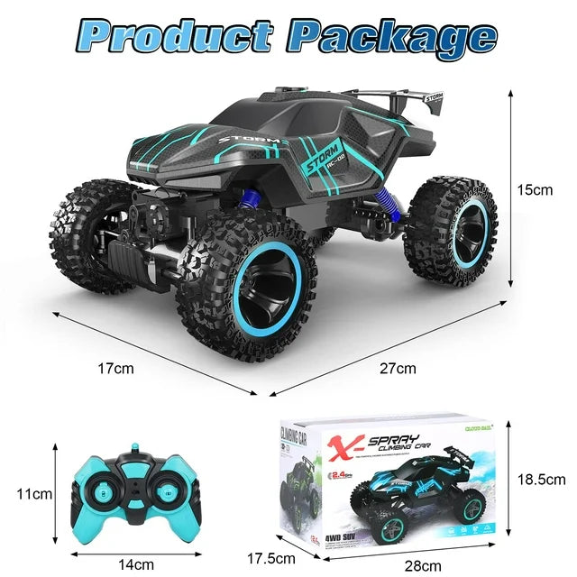HNH RC Car,1:16 Scale Remote Control Monster Truck with Spray Function, All Terrain off Road RC Monster Vehicle Truck for Child,20+ Km/h